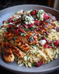 Strawberry Rhubarb Glazed Chicken Breast