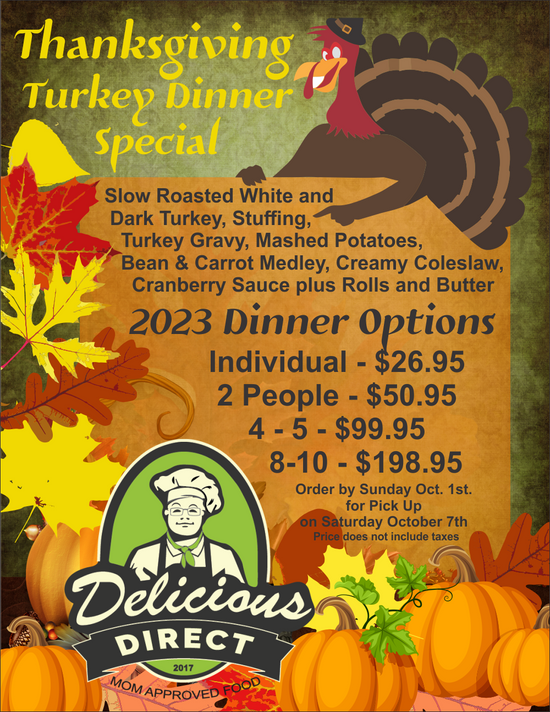2023 Thanksgiving Turkey Dinner Special