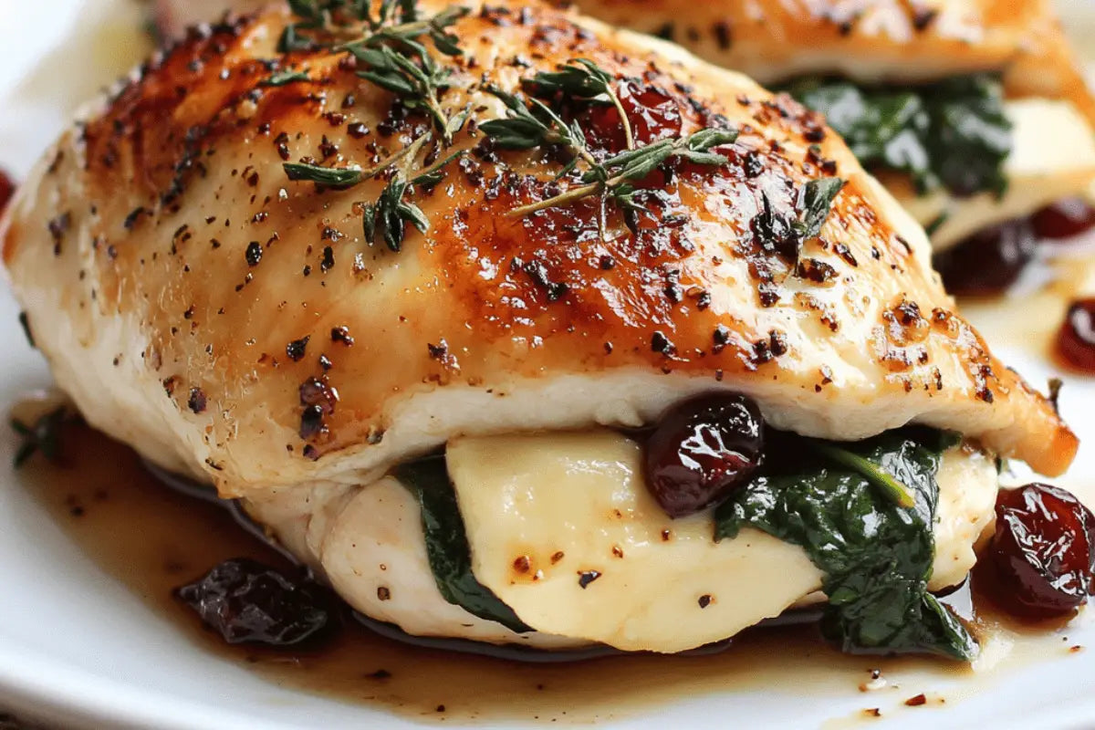 Cranberry & Spinach Stuffed Chicken Breast