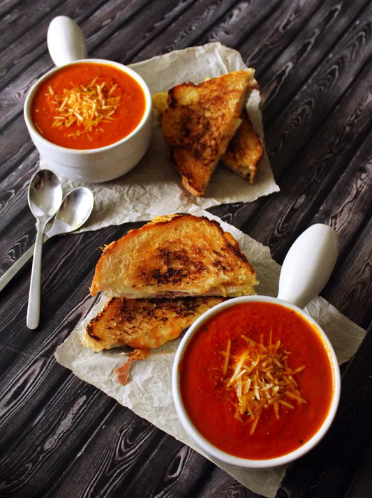 Roasted Tomato Bisque & Sourdough Grilled Cheese