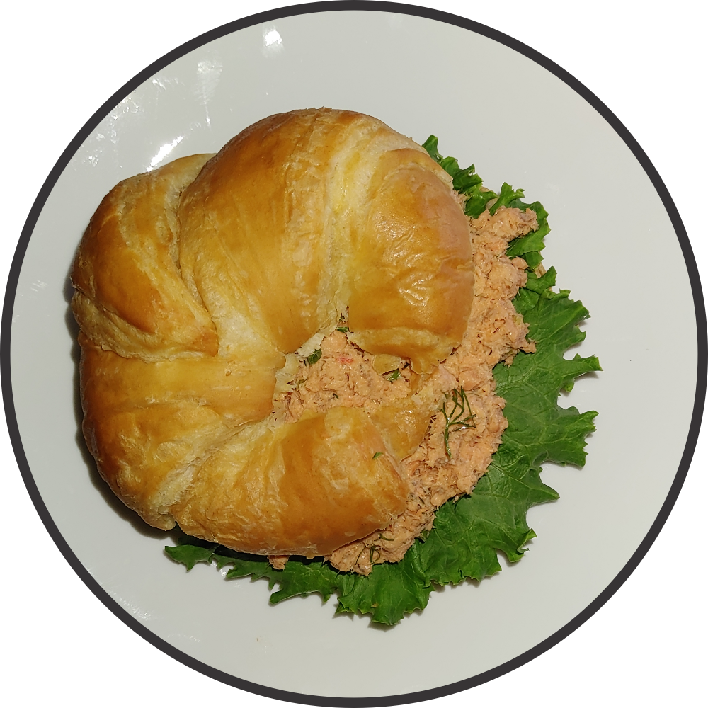 Salmon Salad on a Croissant